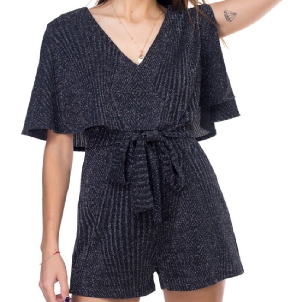 Stripe Glitter Romper - Haute Monde